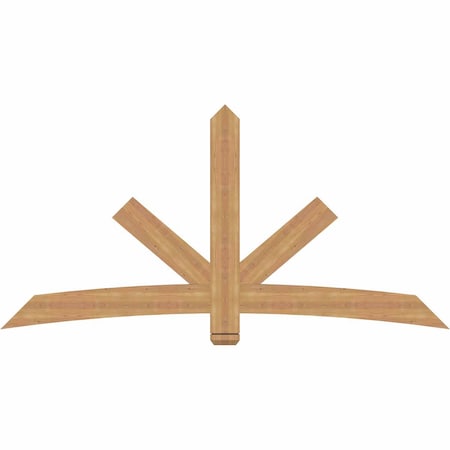Ekena Millwork Alberta Smooth Timber Gable Bracket, Western Red Cedar, 84"W x 42"H x 1 1/2"D x 5 1/2"F, 12/12 Pitch GBW084X42X0206ALB00SWR